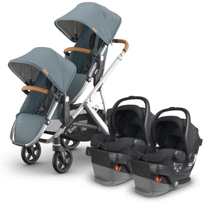 UPPAbaby Vista V3 Twin Stroller with RumbleSeat V3 + Mesa V2 Travel System Bundle - Callum / Jake - TWIN-V3-TRVL-MESA-V2-0303-VSO-NA-CLM