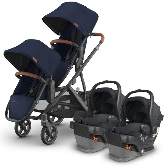 UPPAbaby Vista V3 Twin Stroller with RumbleSeat V3 + Mesa V2 Travel System Bundle - Noa / Jake - TWIN-V3-TRVL-MESA-V2-0303-VSO-NA-NOA