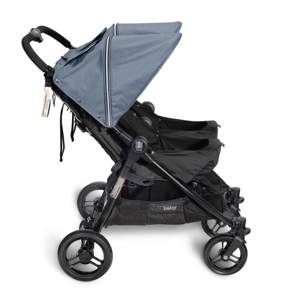 Valco Baby Slim Twin Side By Side Double Stroller - Glacier