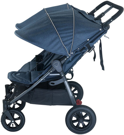 Valco Neo Twin Tailormade Double Stroller - Denim Blue - NETS9653