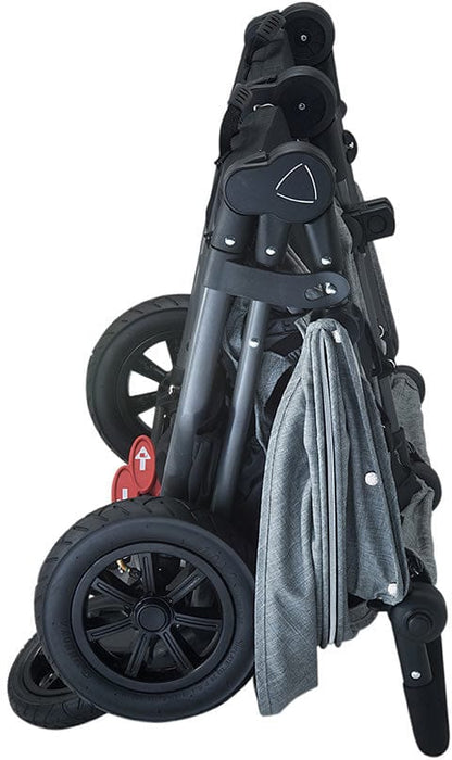 Valco Neo Twin Tailormade Double Stroller - Grey Marle - NETS9652