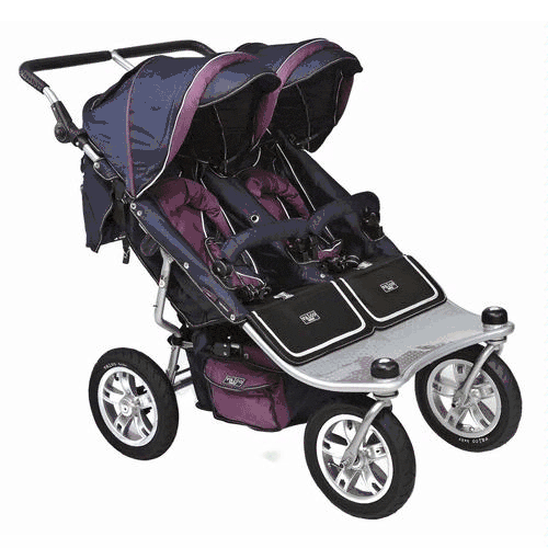 Valco Runabout Tri Mode Twin Stoller in Plum - TRU8082