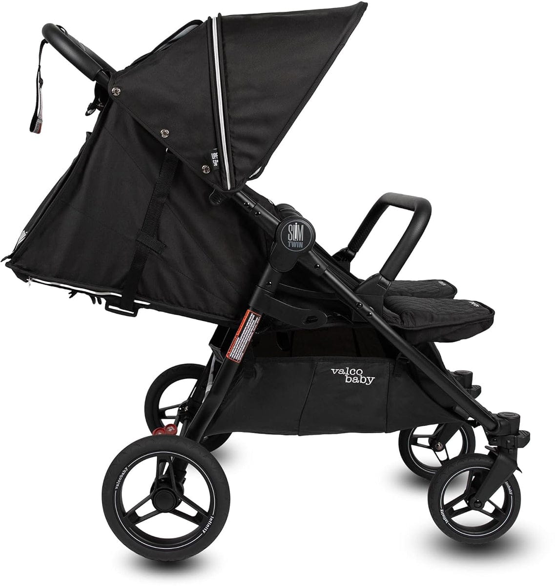Valco Slim Twin Double Side By Side Stroller Sport Edition - Raven - N0180