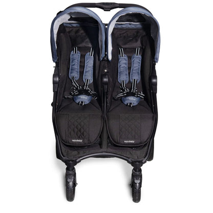 Valco Slim Twin Side By Side Double Stroller - Glacier - N0128