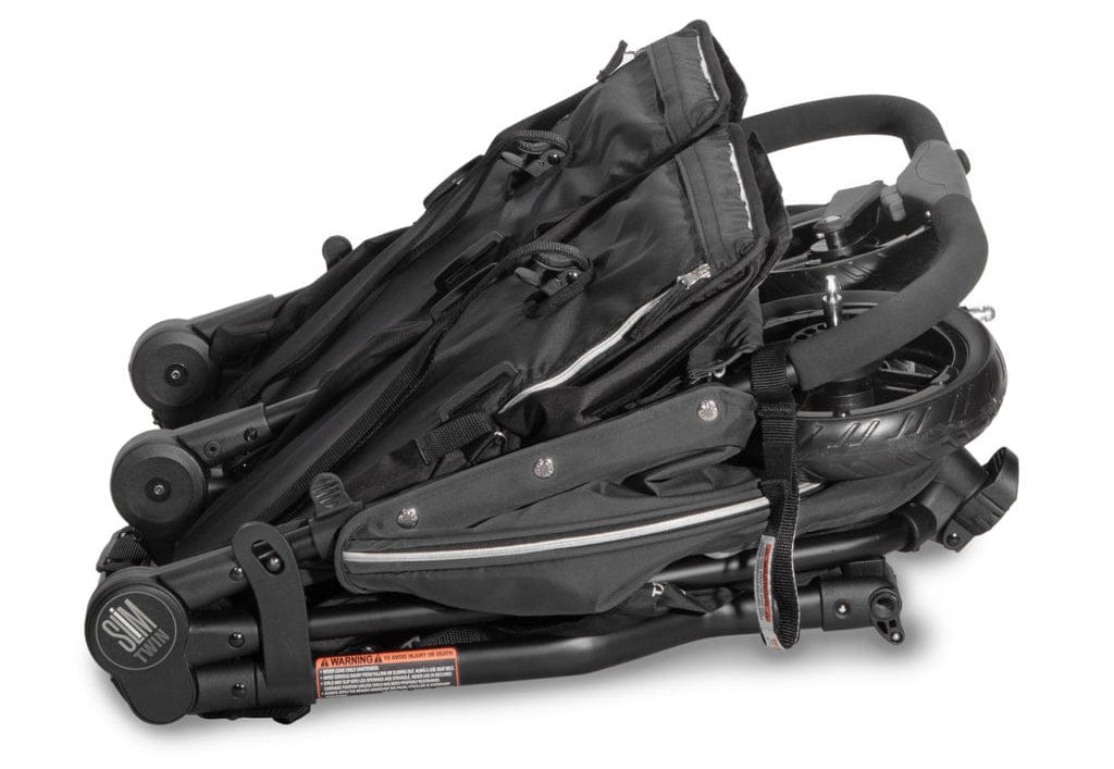Valco Slim Twin Side By Side Double Stroller - Licorice - N0127