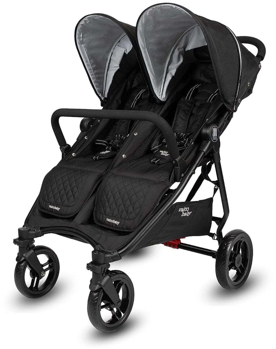 Valco Slim Twin Side By Side Double Stroller - Licorice - N0127