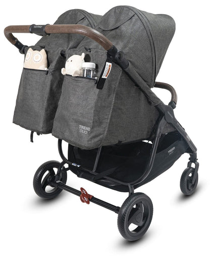 Valco Trend Duo Side by Side Double Stroller 2025 Charcoal - N9939