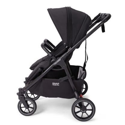 Side view of black Valco Baby Snap Ultra Duo stroller