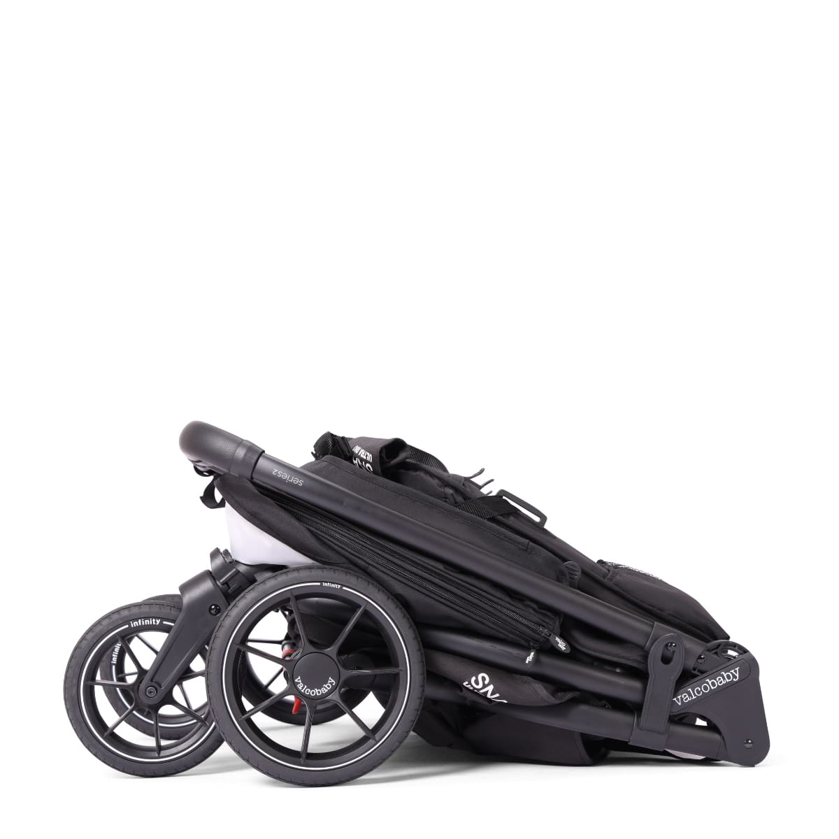 Valco Baby Snap Ultra Trend stroller folded in black