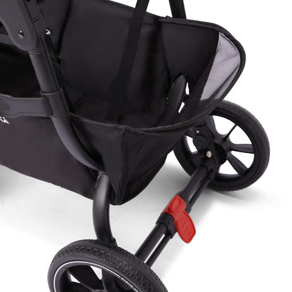 Valco stroller storage basket and red brake pedal