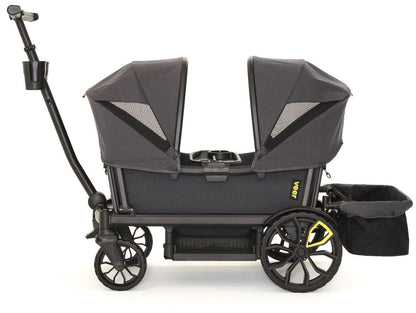 Veer All-Terrain Cruiser XL (4 Seater) Stroller Wagon + 2 Canopy + Basket Bundle - Grey - CRU-XL-2CCAN-XL-CBSK-XL