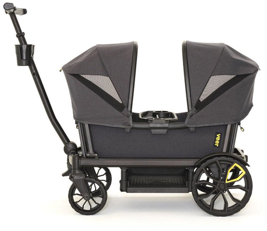 Veer All-Terrain Cruiser XL (4 Seater) Stroller Wagon + 2 Canopy Bundle - Grey - CRU-XL-2CCAN-XL