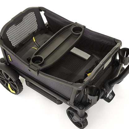 Veer All-Terrain Cruiser XL (4 Seater) Stroller Wagon + Basket Bundle - Black - BOX-CRU-XL-CBSK-BLK