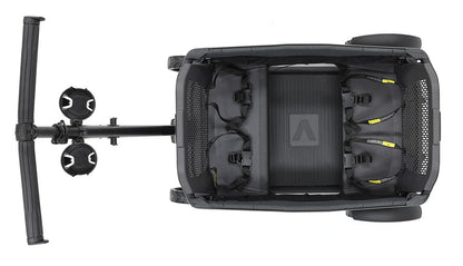 Veer All-Terrain Cruiser XL (4 Seater) Stroller Wagon + Basket Bundle - Black - BOX-CRU-XL-CBSK-BLK
