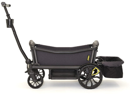 Veer All-Terrain Cruiser XL (4 Seater) Stroller Wagon + Basket Bundle - Grey - CRU-XL-CBSK-XL