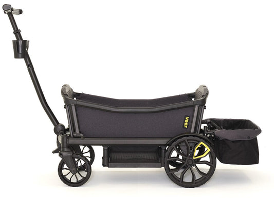 Veer All-Terrain Cruiser XL (4 Seater) Stroller Wagon + Basket Bundle - Grey - CRU-XL-CBSK-XL