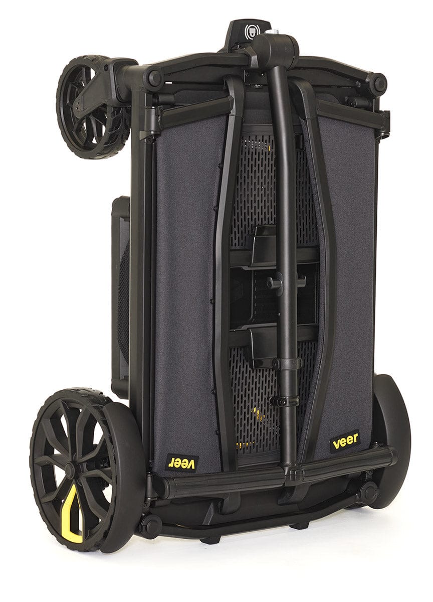 Veer All-Terrain Cruiser XL (4 Seater) Stroller Wagon + Canopy + Basket Bundle - Grey - CRU-XL-CCAN-XL-CBSK-XL