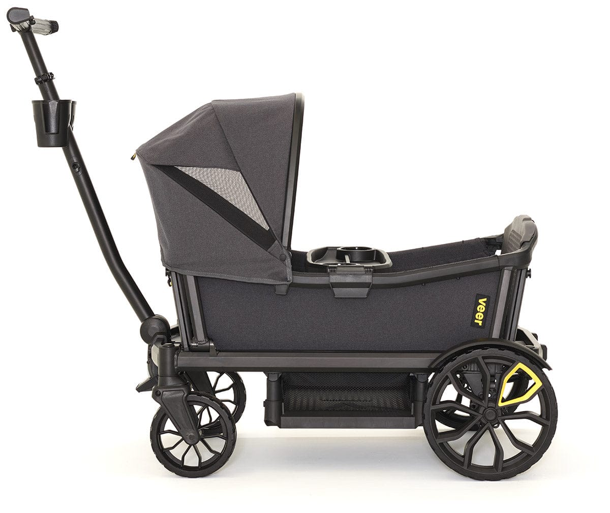 Veer All-Terrain Cruiser XL (4 Seater) Stroller Wagon + Canopy Bundle - Grey - CRU-XL-CCAN-XL