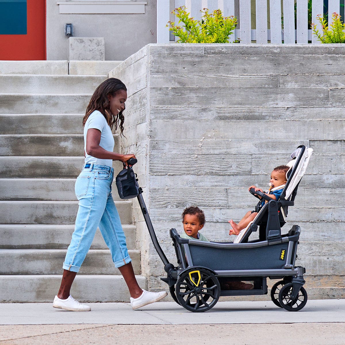 Veer Cruiser City (2 Seater) Stroller Wagon + Sidewall Kit +