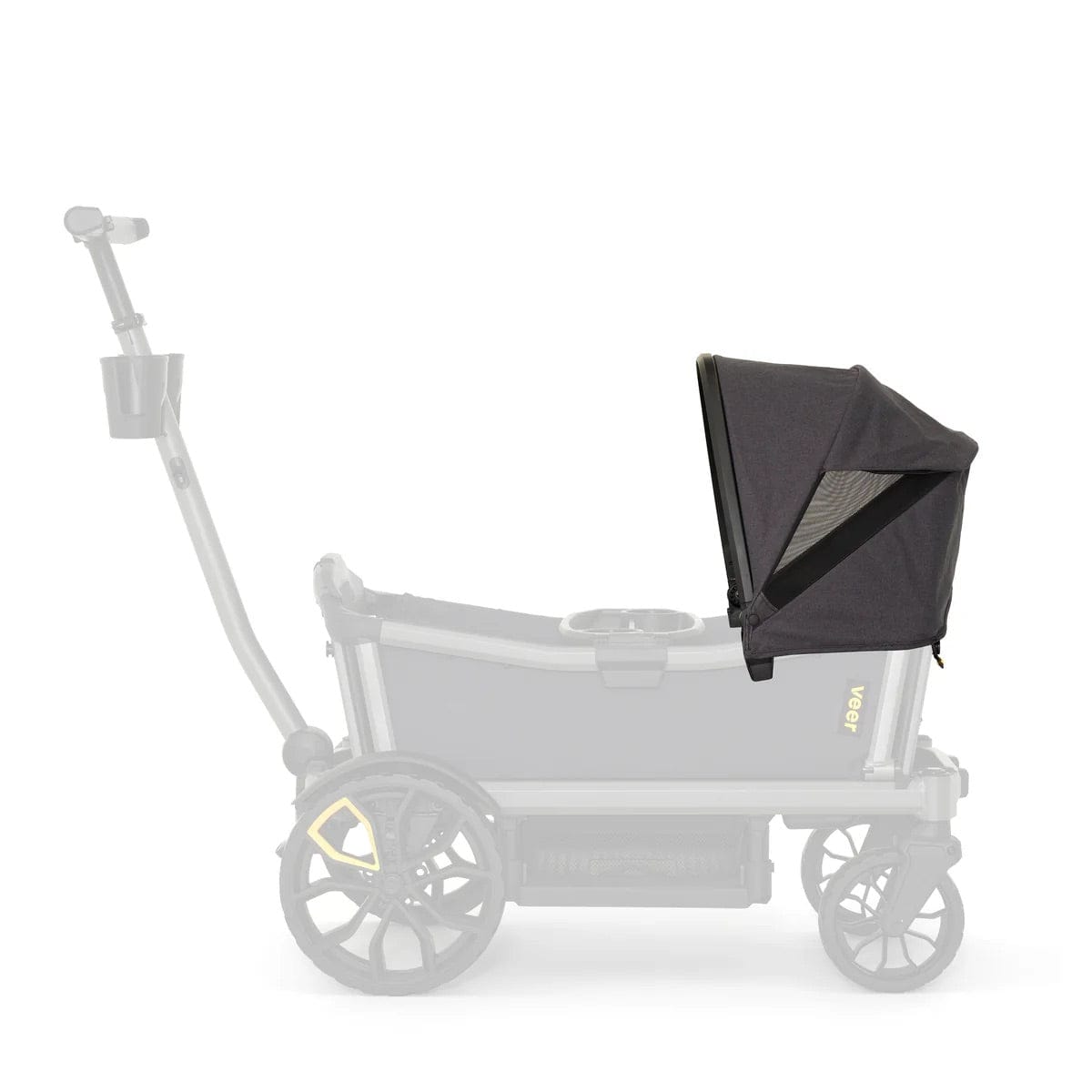 Veer Cruiser City Stroller Wagon + Canopy + Basket Bundle - Gray - BUN-CBC-CITY