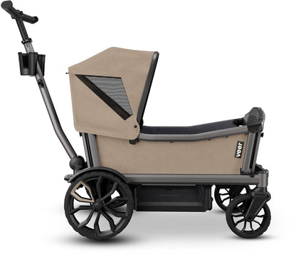 Veer Cruiser City XL (4 Seater) Stroller Wagon + Sidewall Kit + Canopy Bundle - Brown Mica - CRU-CITY-XL-CSID-BMIC-CCAN-XL-BMIC