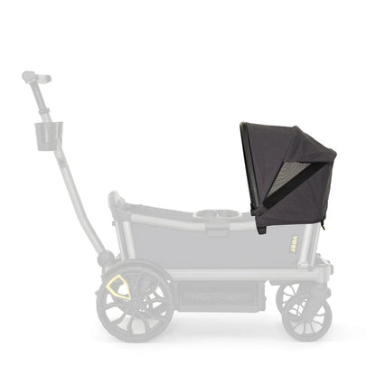 Veer Cruiser City XL Stroller Wagon + Canopy + Basket Bundle - Gray - BUN-CBC-CITY-XL