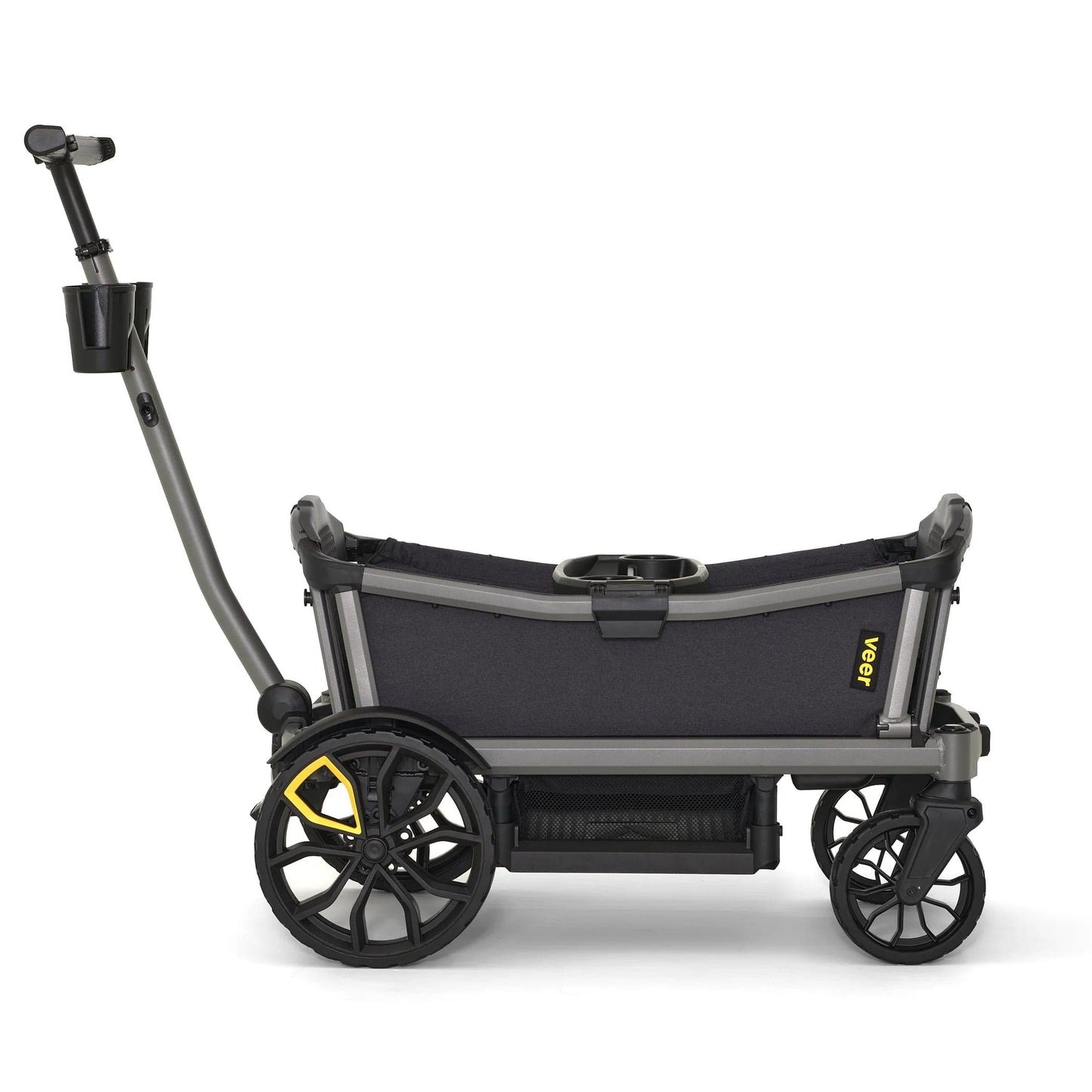 Veer Cruiser City XL Stroller Wagon + Canopy + Basket Bundle - Gray - BUN-CBC-CITY-XL