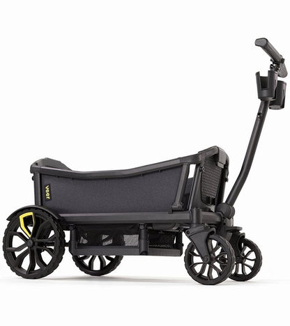 Veer Cruiser (2 Seater) Stroller Wagon with Retractable Canopy + Basket Bundle - Pink Agate - CRU001-PINK-CNPY-BSKT