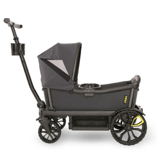 Veer Cruiser (2 Seater) Stroller Wagon + Canopy Bundle - Grey/Grey