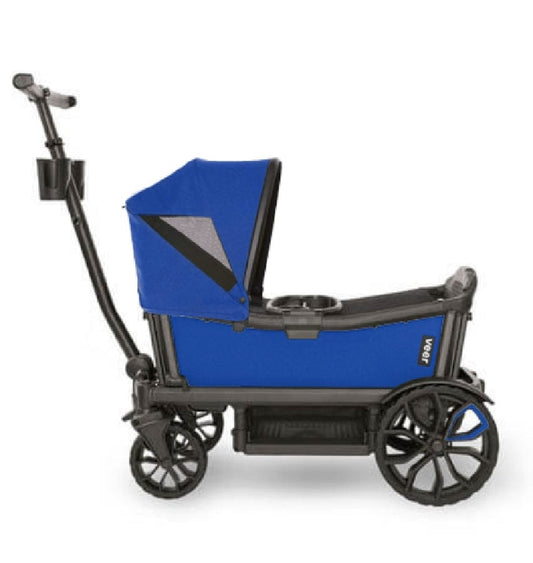 Veer Cruiser (2 Seater) Stroller Wagon + Canopy Bundle - Kai Blue/Kai Blue