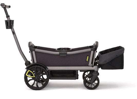 Veer Cruiser City XL (4 Seater) Stroller Wagon + Basket Bundle - Grey - CRU-CITY-XL-CBSK-CITY-XL