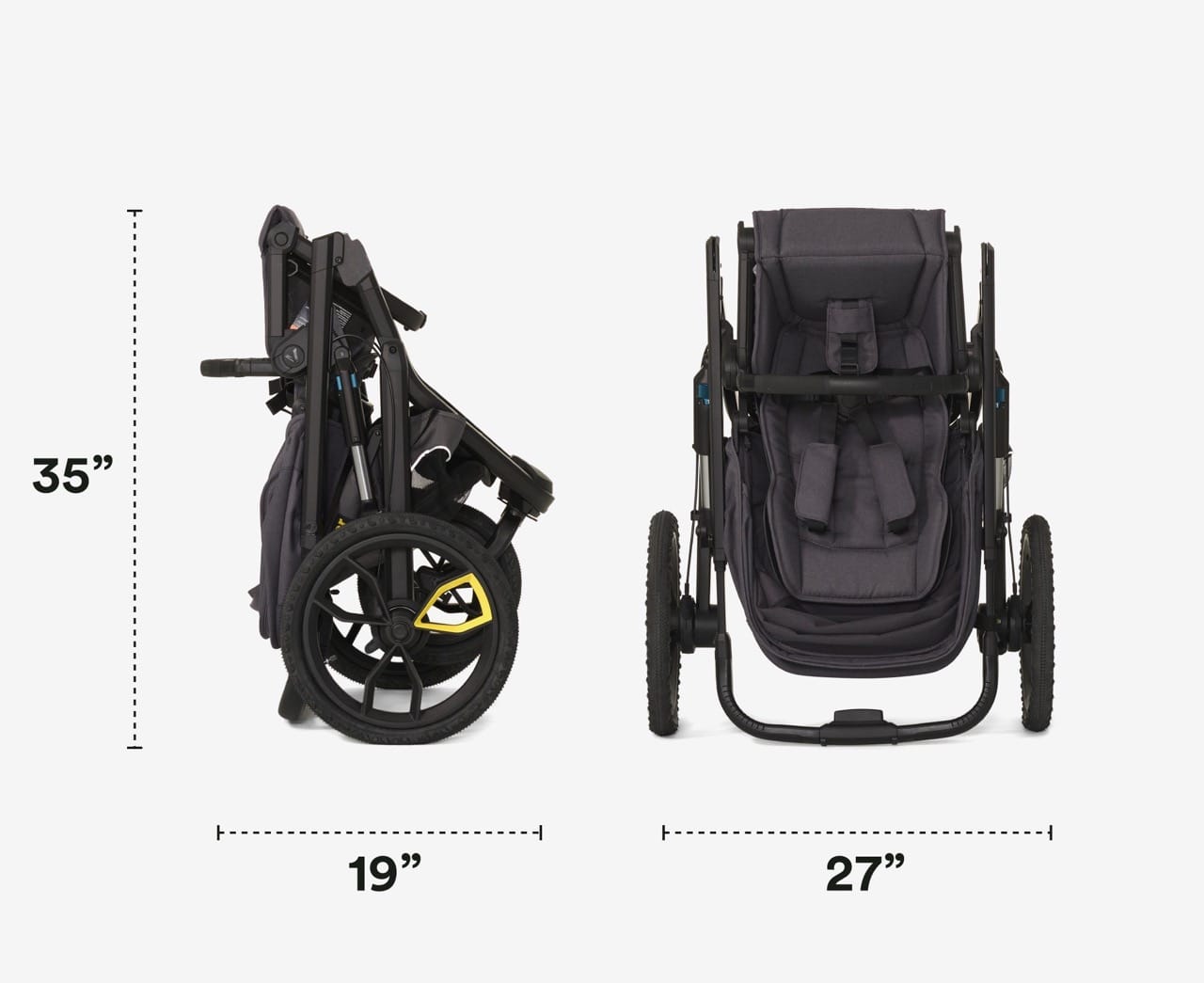 Veer Switch&Jog Luxe Stroller Bundle with Neoprene Kit - Black Onyx (One Box) - BOX-SNJ-NEO-BONX