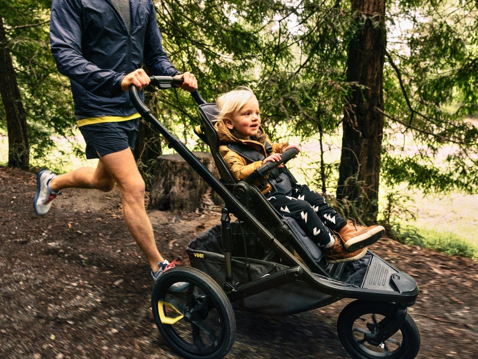 Veer Switch&Jog Luxe Stroller Bundle with Neoprene Kit - Brown Mica (One Box) - BOX-SNJ-NEO-BMIC