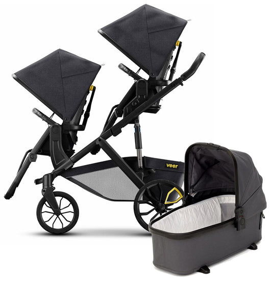 Veer Switch&Roll Double Stroller + Bassinet Bundle - DBL-SBSEAT-SBROLL-SBAS