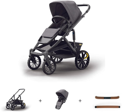 Veer Switch&Roll Luxe Single-to-Double Stroller Bundle with Leather Kit - BUN-SNR-LEA