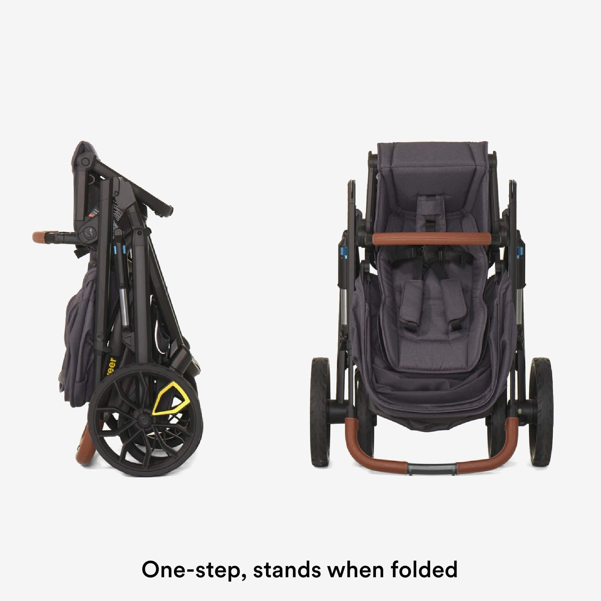 Veer Switch&Roll Luxe Single-to-Double Stroller Bundle with Leather Kit - Natural - BUN-SNR-LEA-NAT