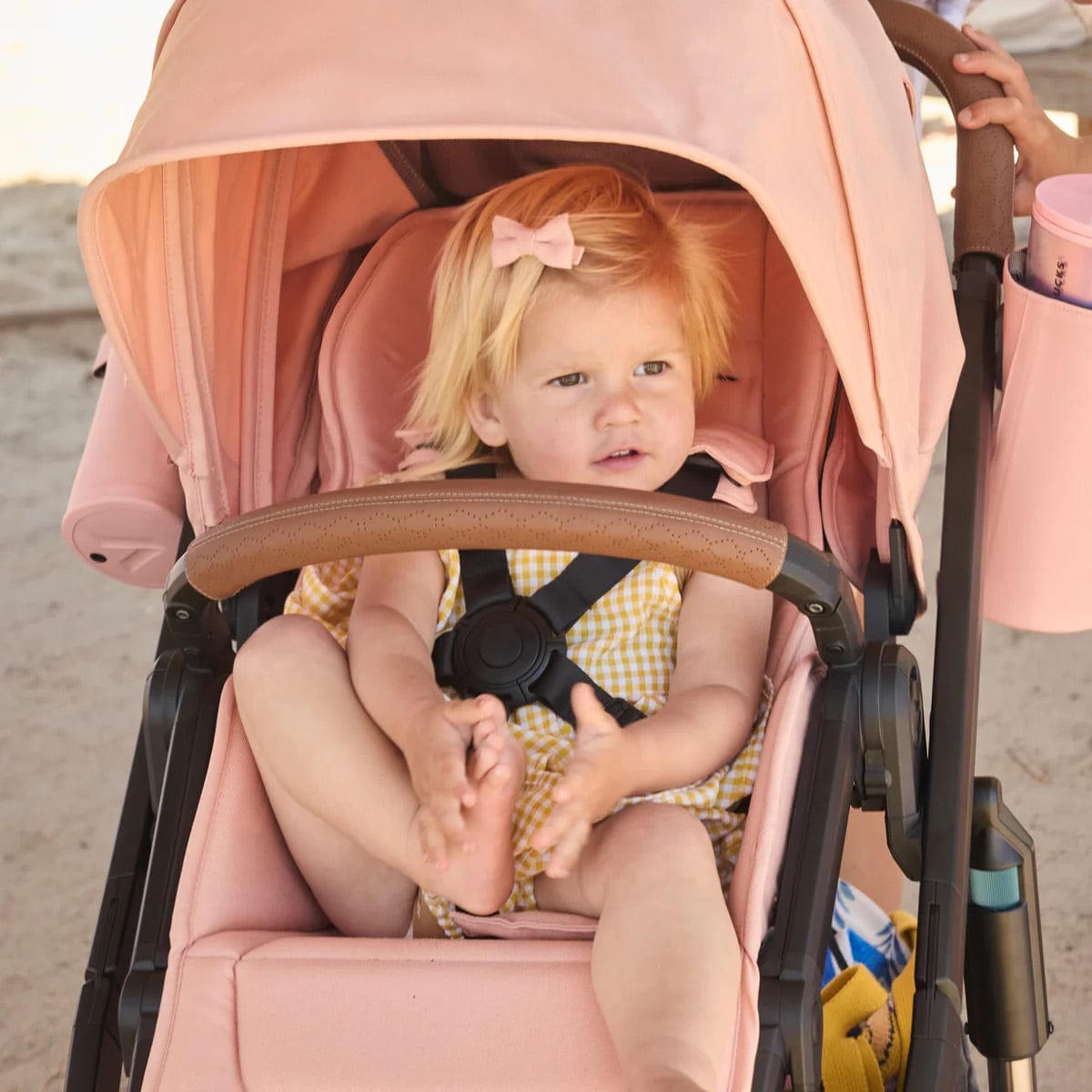 Veer Switch&Roll Luxe Single-to-Double Stroller + Color Kit Luxe Bundle - Rose Quartz - SBSEAT-SBROLL-SKIT-2-RQTZ