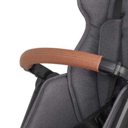 Veer Switch&Roll Luxe Single-to-Double Stroller with Leather Kit + Bassinet Bundle - Brown Mica - BOX-SNR-LEA-BMIC-SBAS-BMIC
