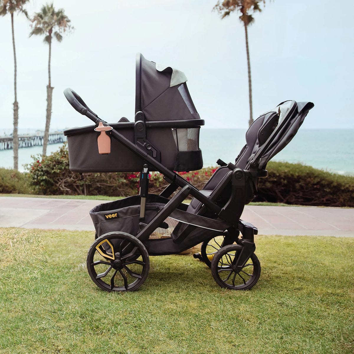 Veer Switch&Roll Twin Double Stroller + Bassinets Bundle - TWIN-SBSEAT-SBROLL-SBAS