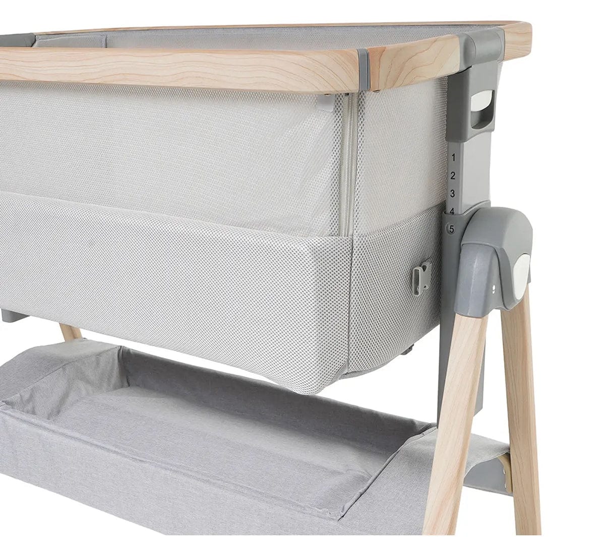 Venice Child California Dreaming Bedside Bassinet - Gray Wood - VCHD-CD02W-01