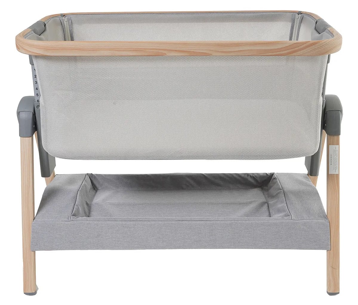 Venice Child California Dreaming Bedside Bassinet - Gray Wood - VCHD-CD02W-01