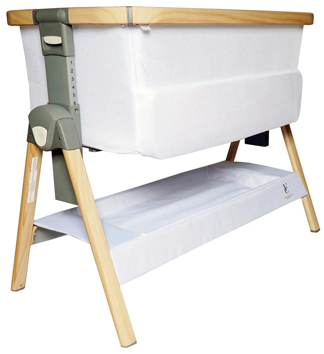 Venice Child California Dreaming Bedside Bassinet - White Wood - VCHD-CD01W-01