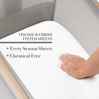 Venice Child Viscose from Bamboo Bassinet Sheets - Off White (2 Pack) - VCHD-BS00-24