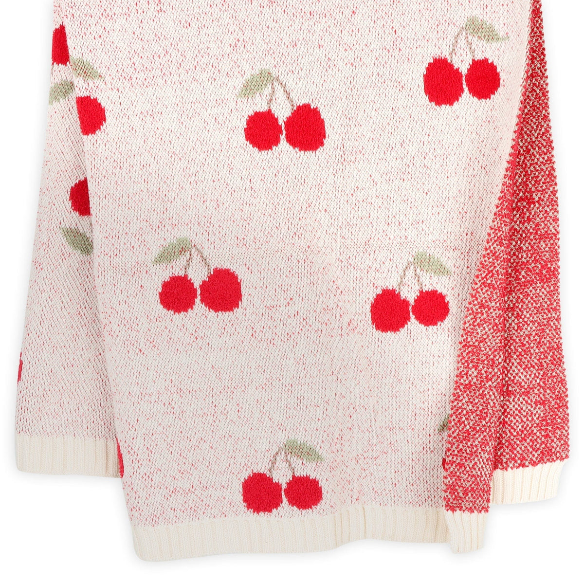 Viverano Organics Cherry Organic Baby Blanket + Ring Rattle Toy Gift Set - Natural, One Size