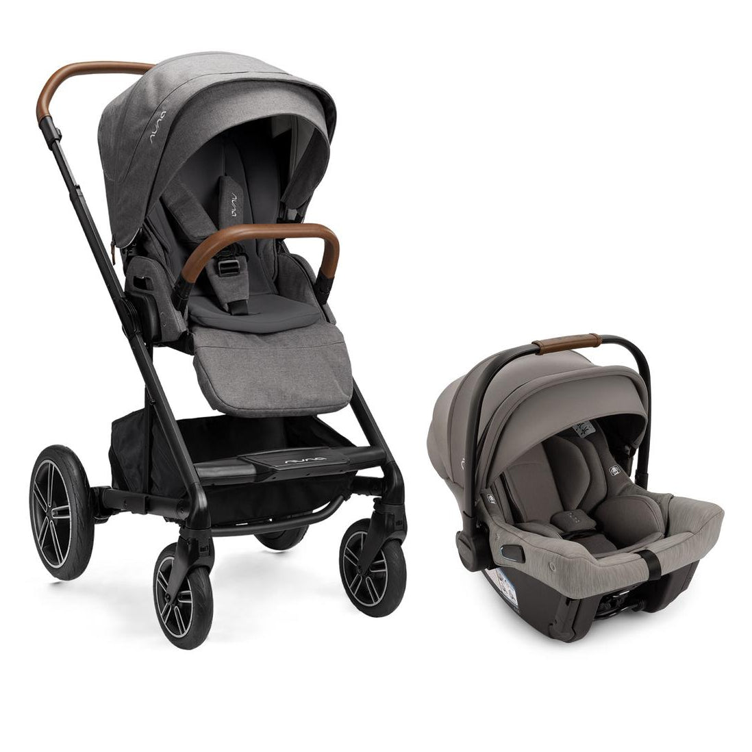 Nuna MIXX next + PIPA urbn Baseless Infant Car Seat Travel System - Granite