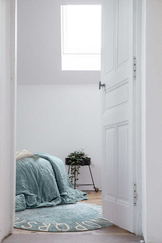 Lorena Canals Round Rug - ABC - Vintage Blue/Natural (5') - C-ABC-VBN