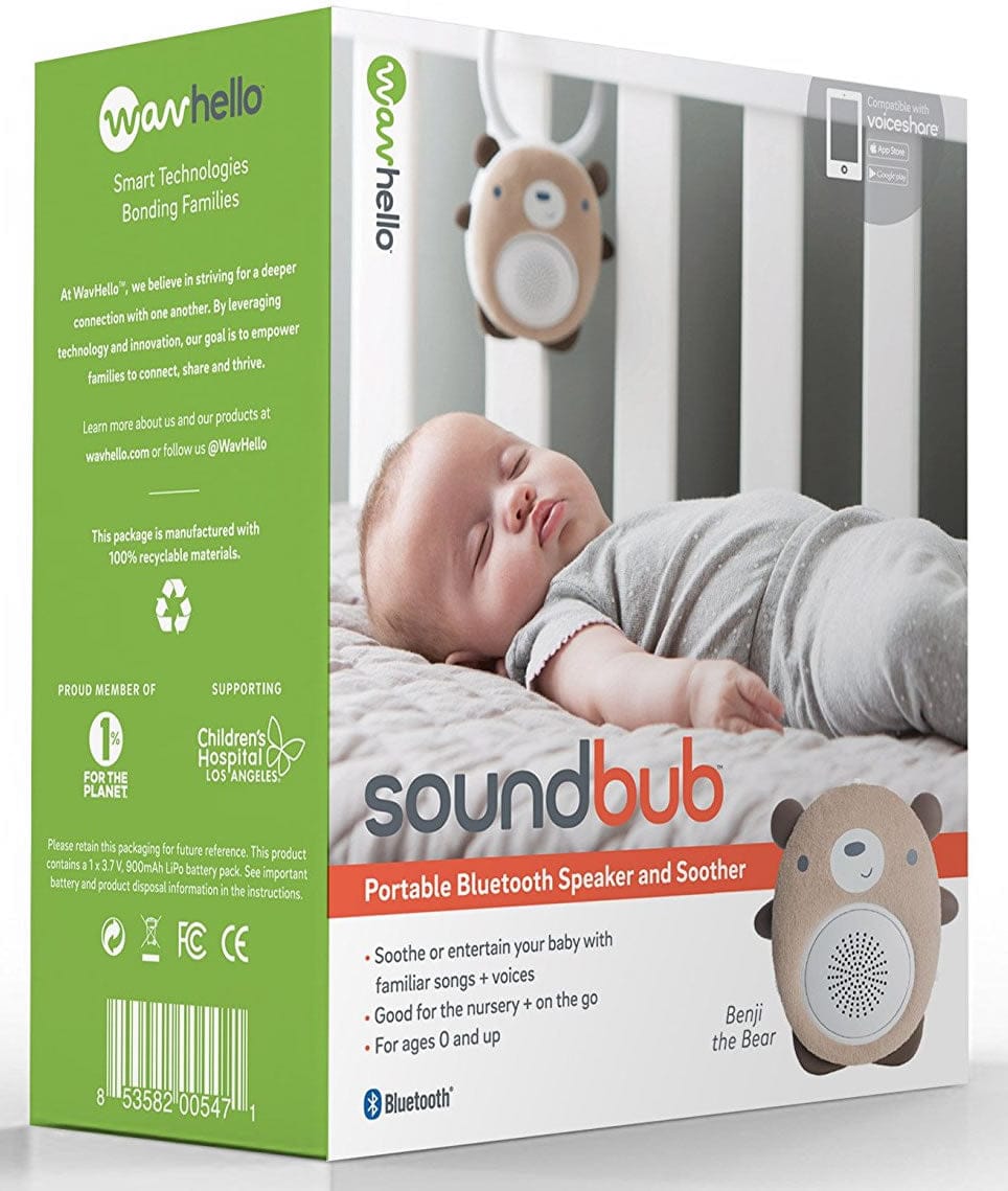 WavHello Soundbub Bluetooth Speaker & Baby Soother - Bear - WH-21-440