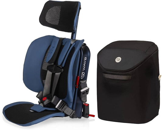 WAYB Pico Forward Facing Travel Car Seat + Carry Bag Bundle - Midnight / Onyx - CSTPI-MS-002-ACCPI-BGON-003