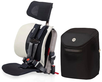WAYB Pico Forward Facing Travel Car Seat + Carry Bag Bundle - Stardust / Onyx - CSTPI-SD-002-ACCPI-BGON-003