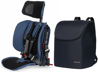 WAYB Pico Forward Facing Travel Car Seat + Deluxe Travel Bag Bundle - Midnight - CSTPI-MS-002-DLXBAG